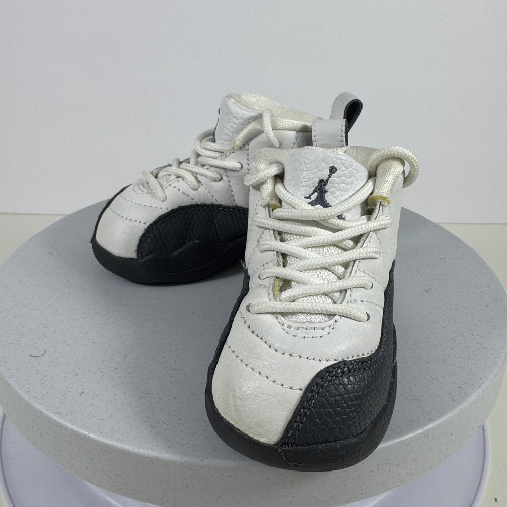 Jordan Kids Sneakers Leather Retro Basketball Classic White Black Size 4C‎